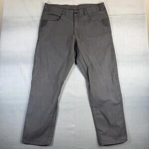 Milwaukee Carpenter Pants Mens 40x32 Gray Canvas Utility Flex Work Heavy Duty